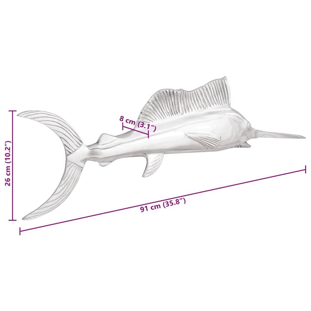 Sculpture Silver 91 x 8 x 26 cm Aluminium